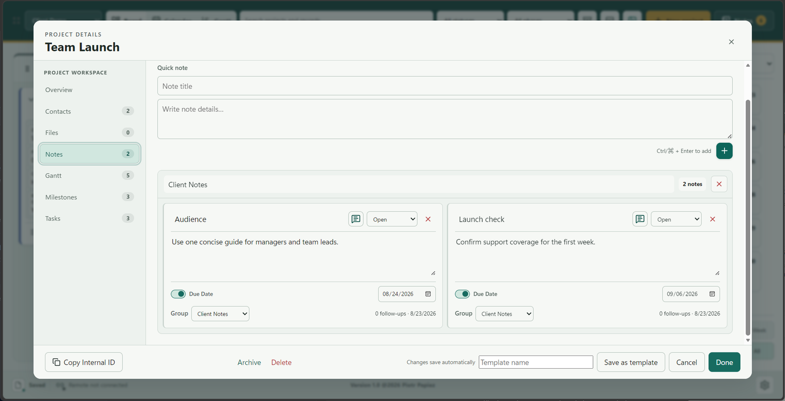 PlanConsole project notes